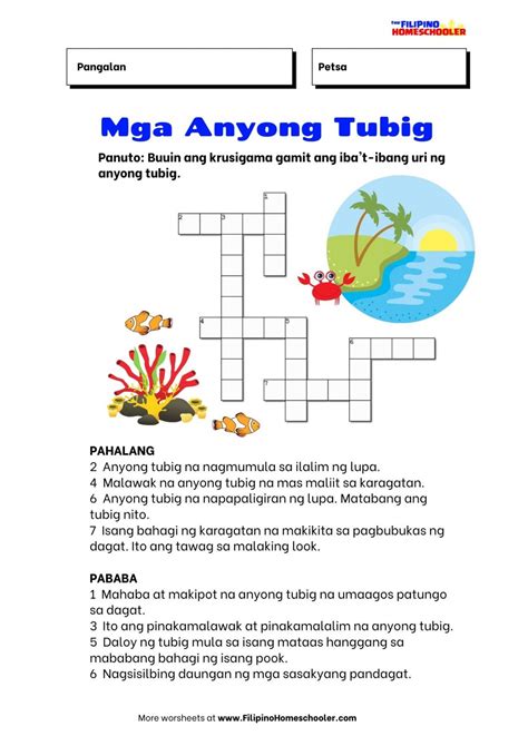 Anyong Tubig At Mga Halimbawa The Filipino Homeschooler