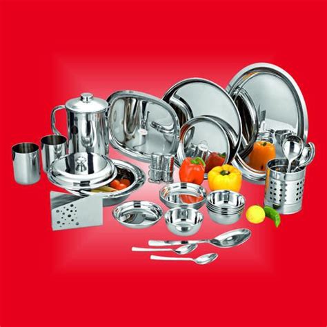 Silver Ss Dinner Set For Home Mintage Steels Limited Id 10600927773