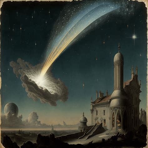 Halleys Comet 1758 Rmidjourney