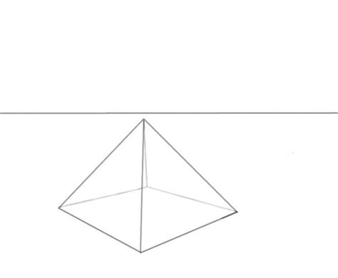 Draw A 3d Pyramid Using Easy One Point Perspective These Step By Step