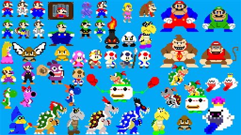 Super Mario Bros Pixel Sprites Reverasite