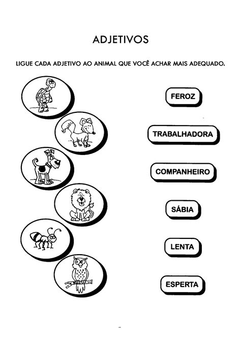 Atividade Adjetivo 1 Ano