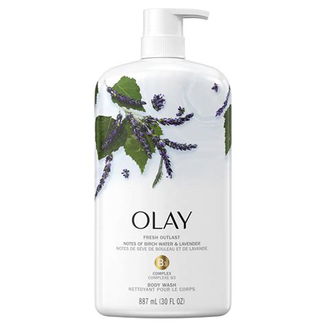 Olay Fresh Outlast Body Wash Birch Water And Lavender 30 Fl Oz