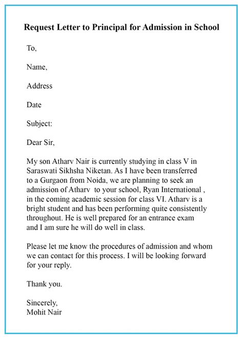 You can download the examples of letters of application in word and pdf for free. How to Write a Request Letter for School/College Admission