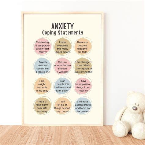 Anxiety Coping Statements For Anxiety Relief Coping Skills Etsy