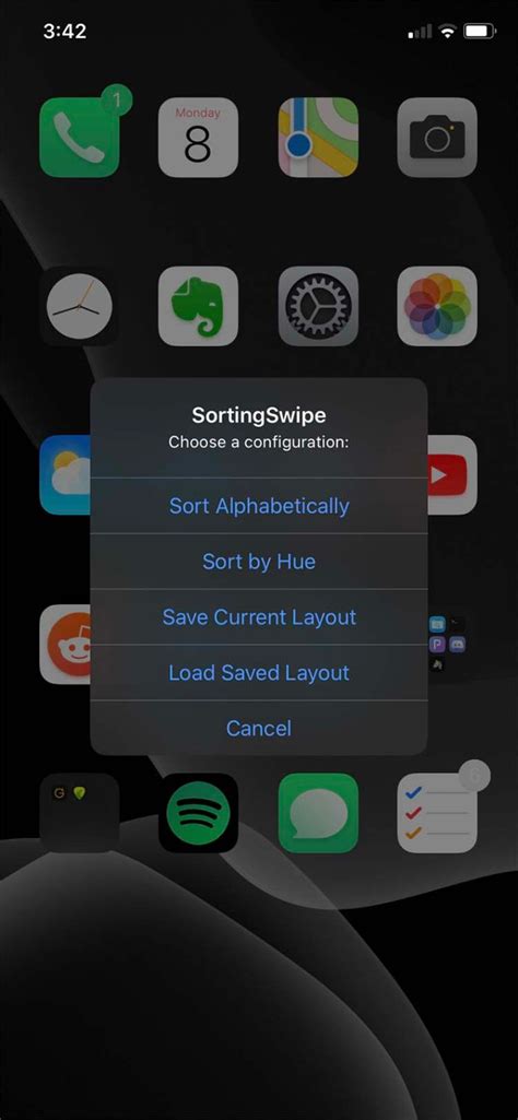 Sortingswipe Sort Home Screen Icons By Name Or Color Instantly Idisqus
