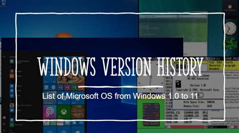 List Of Microsoft Windows Versions Browse It Web Mobile Legends