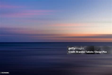 Beautiful Colourful Oceanscape Lines During Sunset In Long Exposure