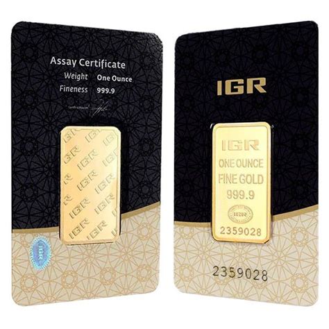Igr 1 Oz Gold Bar Igr Gold Bar Midas Gold Group