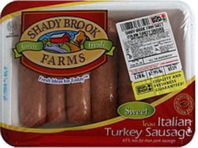 Shady Brook Farms Lean Sweet Italian Turkey Sausage Ea Nutrition
