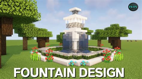 Minecraft Fountain Design Minecraft Fountain Tutorial Youtube