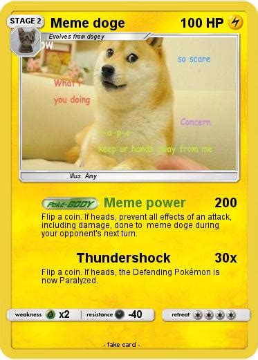 Pokémon Meme Doge 5 5 Meme Power My Pokemon Card