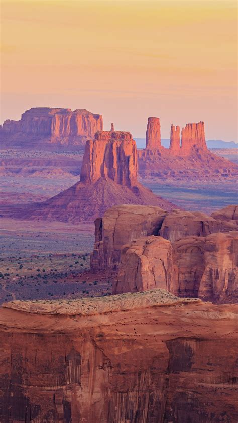 Sunrise In Hunts Mesa Navajo Tribal Majesty Place Near Monument Valley