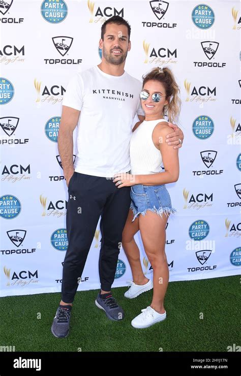 Eric Decker And Jessie James Decker Arrives At The Acm Lifting Lives Topgolf Tee Off At Topgolf