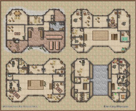 The City Mansion Vtt Dungeon Map With Campaign Cartographer The