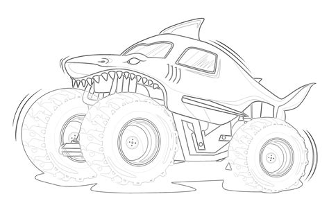 Monster Truck Coloring Pages Shark Coloring Pages Paw Patrol Coloring