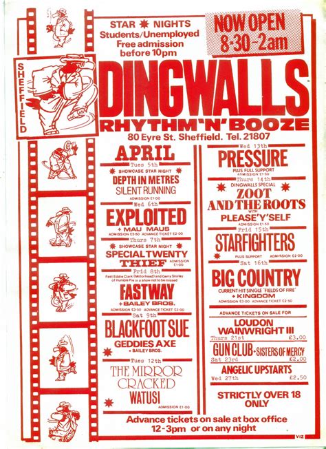 Dingwallsposter Sheffield Music Archive