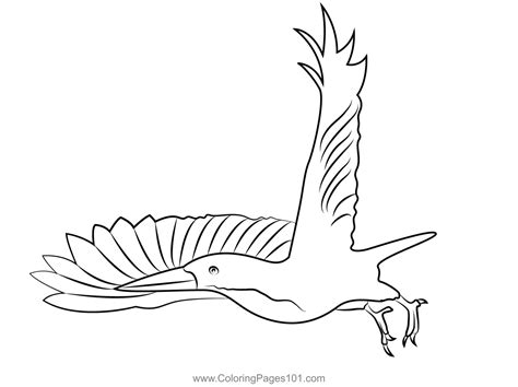 Kingfisher In Flight Coloring Page For Kids Free Kingfishers