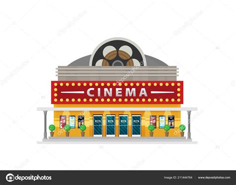 Vector Illustration Cinema Building Stock Vector Image By ©mix3r 211444764
