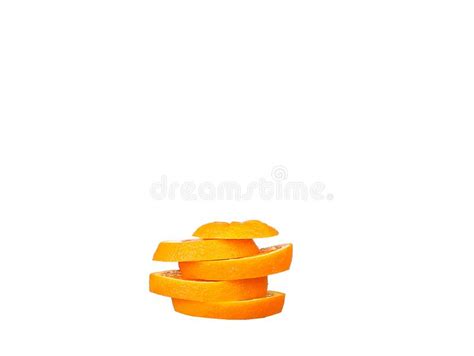 2 Halves Of Orange On An Isolated White Background Stock Photo Image