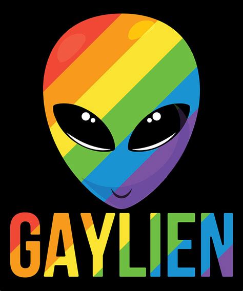 Gaylien Lgbt Gay Pride Alien Apparel Digital Art By Michael S Fine