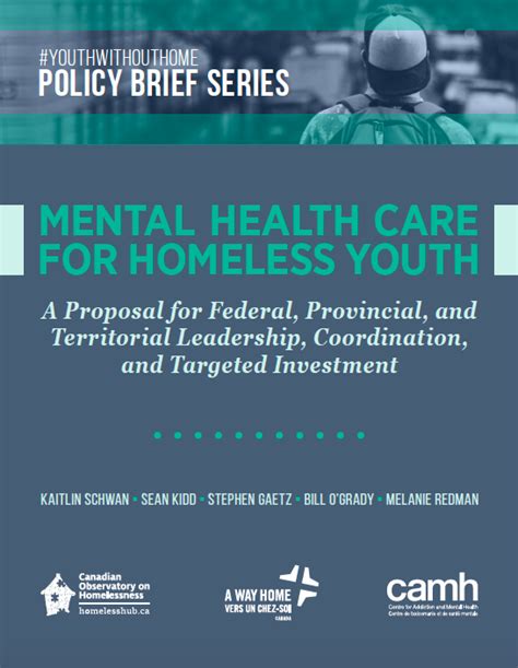 Mental Health Care For Homeless Youth A Proposal For Federal