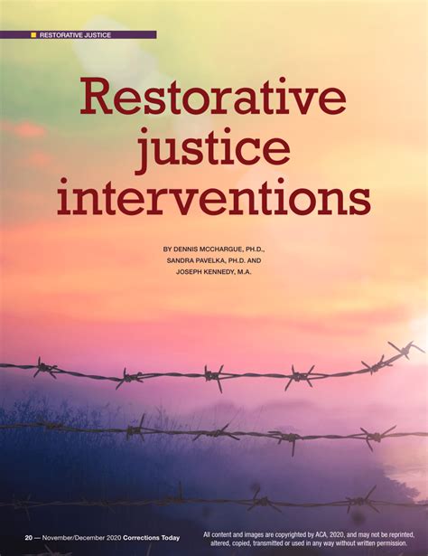 Pdf Restorative Justice Interventions