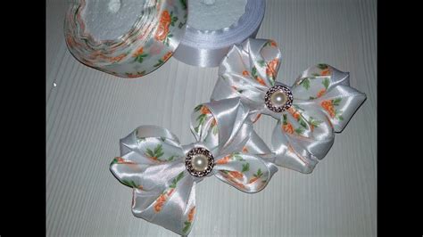 Бантики 🎀 с розами из лент 25 см Bows 🎀 With Roses From Ribbons 2