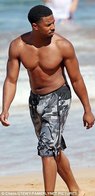 Michael B Jordan Takes Plunge While Paddleboarding In Maui Daily Mail Online