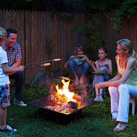 This backyard fire pit was an easy diy project. Fun by Firelight: Campfire Food and Games