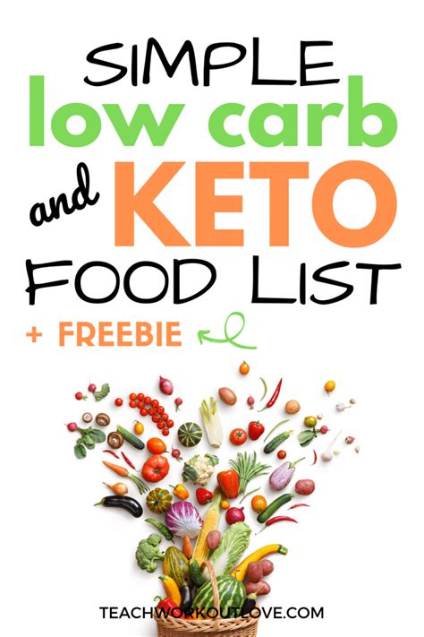 Easy Low Carb And Keto Food List Printable Free TWL Working Moms