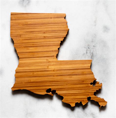 Personalized Louisiana State Shaped Cutting Board By Left Etsy