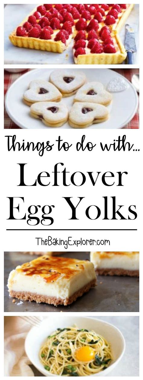 View recipe this link opens in a new tab. Things To Do With... Leftover Egg Yolks | Leftover egg ...