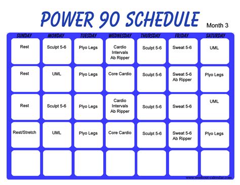 Power 90 Workout Schedule Excel | Blog Dandk