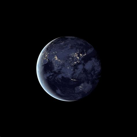 ΔS 0 Earth gif Satellite view of earth Earth at night
