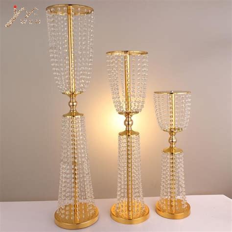 Acrylic Road Lead Crystal Wedding Centerpieces Event Party Flower Rack