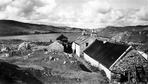 Tour Scotland Old Photograph Crofters Cottage And Barn Shetland