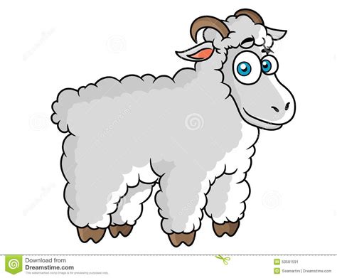 Cartoon Farm Sheep Character Stock Vector Image 50581591