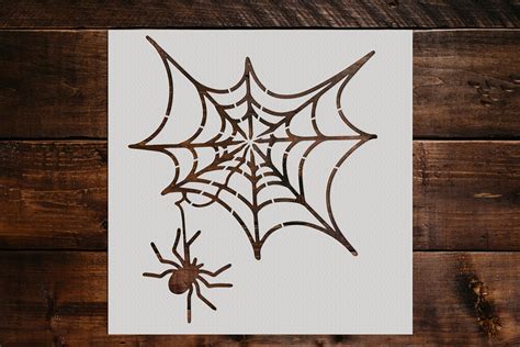 Spider And Web Stencil Reusable Spider Stencil Art Stencil Etsy
