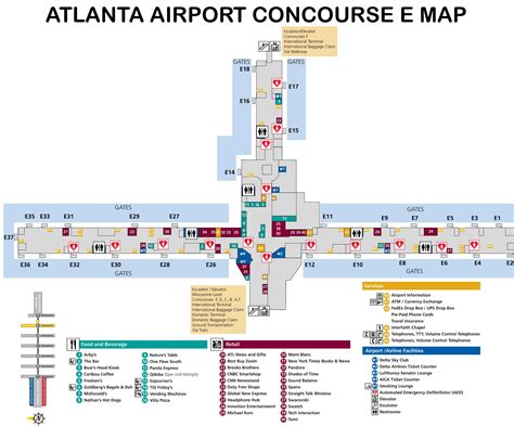 Mapa Del Aeropuerto De Atlanta