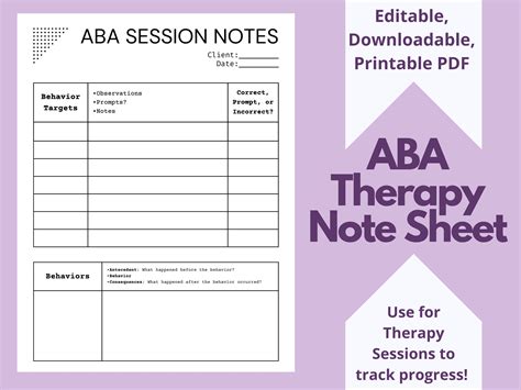 ABA Therapy Notes Behavior Technician Behavior Analyst Note - Etsy