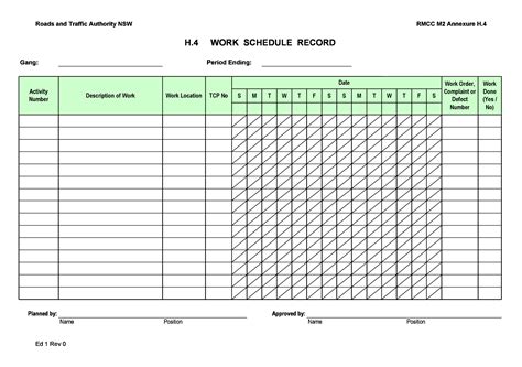 Free Weekly Employee Work Schedule Template For Your Needs
