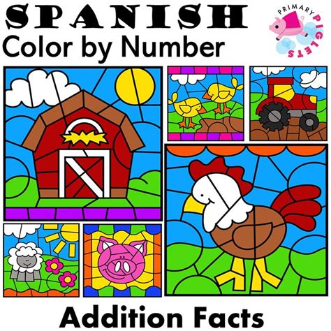 Free Spanish Color By Number Ocean Theme 1 Page Made By Teachers