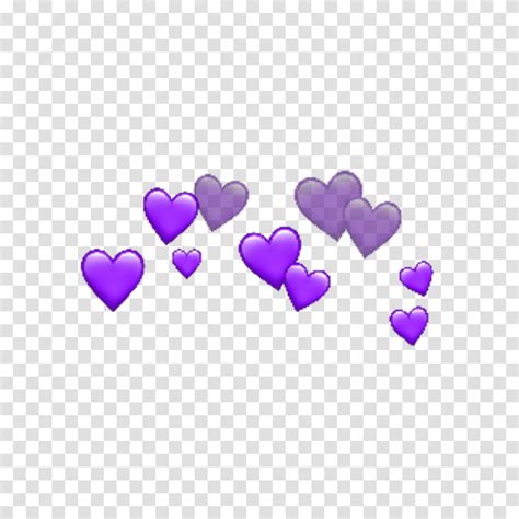 Purple Heart Crown Emoji Iphoneemoji Random Remixit Light Petal
