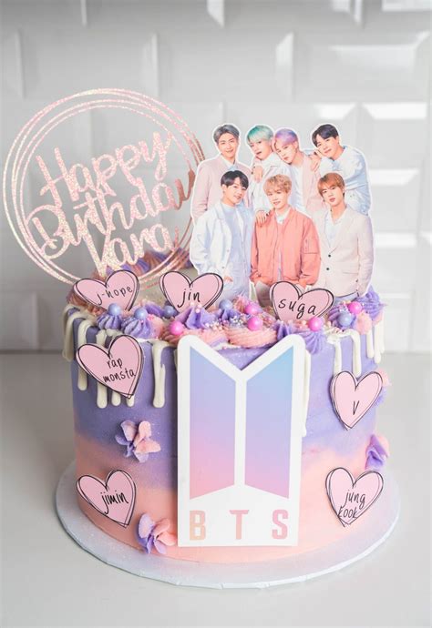 Bts D Cake Topper Bangtan Bts Army Birthday Party Cake Etsy Hot Sex Picture