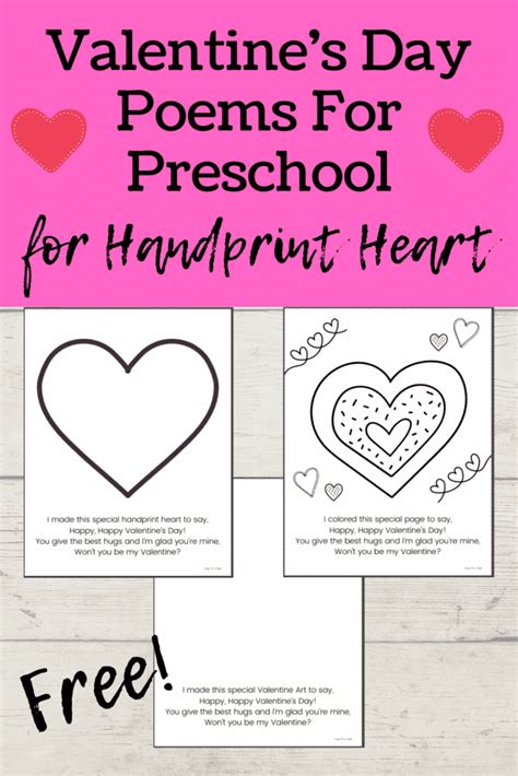 Handprint Heart Valentine Poem For Preschoolers Simply Full Of Delight