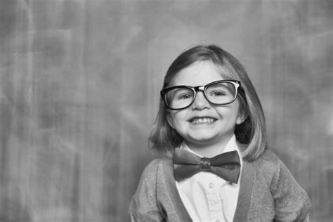 Girly Nerd Stock Photo Download Image Now Black And White Child