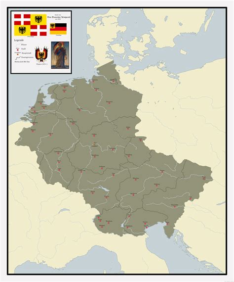 What If HRE Didn T Happen Map Of The Kingdom Of Germany In 1845 R