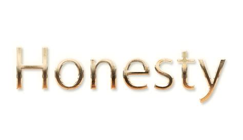 Word Honesty Golden Text Effects Art Typography Royalty Free Png
