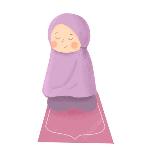 Muslim Sholat Png Image Muslim Hijab Girl Sholat Illustration Hijab